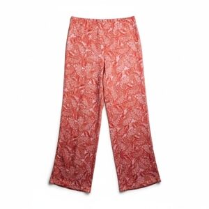 Willow Drive Orange and Pink Floral Wide-Leg Pants